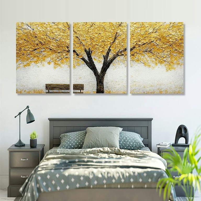 3pcs A pink cherry blossom tree Wall Art Canvas Unframed/Framed