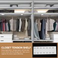 thumbnail image 6 of Raindrops Closet Expandable Tension Shelf Organizer Adjustable Shelf for Cabinet Wardrobe Shelf Holder, 6 of 8