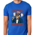 thumbnail image 4 of Fourth Of July Men's Star-Spangled Uncle Sam Parody Funny Short-Sleeve T-Shirt, 4 of 5