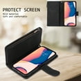 thumbnail image 6 of ShieldFlex for Samsung Galaxy A56 5G Wallet Case with Card Holder, PU Leather Phone Case Flip Protective Cover Wrist Strap Zipper Pocket for Women Men,Black, 6 of 8