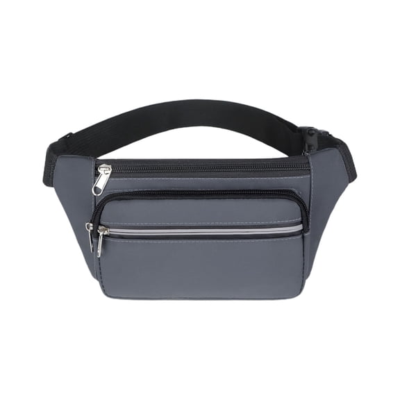 Mecorevxz Unisex Crosses Waist Bag Large Capacity Waist Pack/hip Pack with Adjustable Strap Suitable for Outdoor Sports Travel Hiking Cycling,26x13cm(Gray)