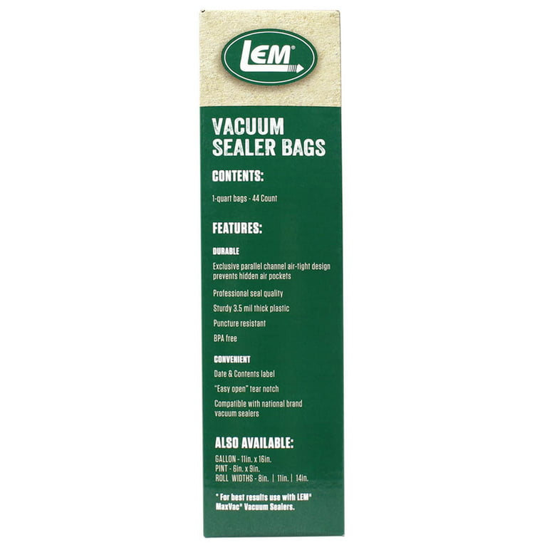 Lem MaxVac Quart Vacuum Bags (44-Count)