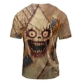 thumbnail image 6 of T Shirts for Men Halloween Print Short Sleeve V Neck Tees Pull on Funny Causal Shirts, 4XL, 6 of 7