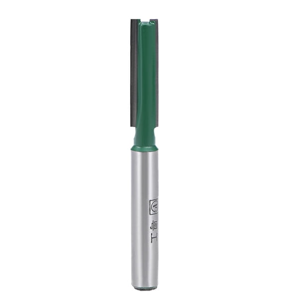 Fresa de router 2 flautas rectas de carburo para herramientas de fresado de carpintería verde, 1/4 x 1/4 pulgadas 1