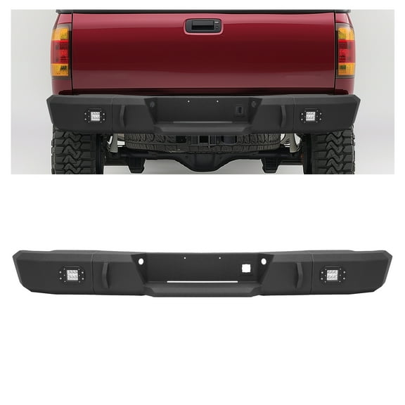 For Chevy Silverado 2500 HD & Classic 1999-2007 Rear Step Bumper w/LED Lights