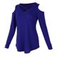 thumbnail image 4 of Camiseta de Cuello Ligera Cruzado Mujer Baoblaze Manga Corta Abajo Lazo Atractiva Azul L, 4 of 8