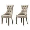 thumbnail image 2 of Newboti Furniture Beige and Reclaimed Grey Tufted Back Side Chairs (Set of 2) 21845, 2 of 6