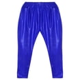 thumbnail image 5 of YONGHS Kids Girls Shiny Metallic Hip Hop Street Dance Harem Pants Trouser Navy Blue 17-18, 5 of 7