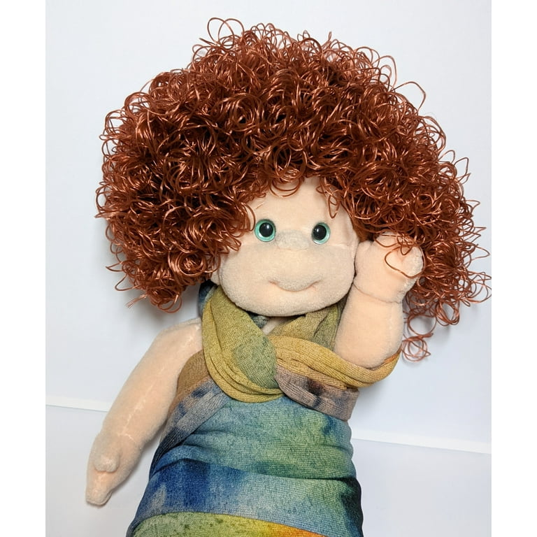 Linpeng Crafts, Curly, Making Supplies, Clown 2oz, Red Burgundy Doll Hair 