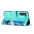 thumbnail image 5 of Allytech Galaxy S22 Wallet Case Cover, Flower Pattern PU Leather Shoulder Strap Hand Wrist Flip Cover for Girls Women Stand Protective Wallet Case for Samsung Galaxy S22 - Green, 5 of 14