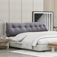 thumbnail image 6 of Large Headboard Pillow, Headboard Wedge Pillow Bed Rest Reading Pillow Bolster Triangular for Sitting in Bed-Backrest Positioning Support Long Pillow for Daybed (Queen:59x8x20 Inches,Grey), 6 of 6