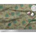 thumbnail image 2 of Soimoi Poly Georgette Fabric Bag,Direction Compass & Shoes Travel Print Fabric by The Yard 52 Inch Wide, 2 of 3