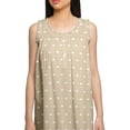 thumbnail image 5 of Moomaya Printed Sleeveless Nightdress For Ladies Button Placket Nightwear, 5 of 6