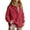 Red, variant on Breezora Women Oversized Casual Pullover Sweatshirt Long Sleeve Button Neck Top Comfortable Loose Fit Fashion Streetwear for Daily Comfort L Size Blackish Green