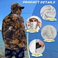 thumbnail image 4 of SEANATIVE Men's Fishing Hoodie UV Protection Hooded Top Long Sleeve Sun Block Top with Mesh Mask Fishing Clothes Sun Shirt Athletic Wear Outfit for Men, 2XL, Eagle Camo Hunting Forest Print, 4 of 7