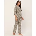 thumbnail image 3 of Moomaya Sleepwear, Printed Night Suit For Women, Cotton Kurta Pajama Set Pjs Loungewear, 3 of 9