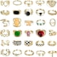 thumbnail image 2 of 30 anillos gruesos de oro de 18 quilates para mujer, anillos chapados en oro, anillos de sello trenzados gruesos, anillos midi apilables para nudillos, conjuntos de anillos abiertos ajustables, 2 of 4