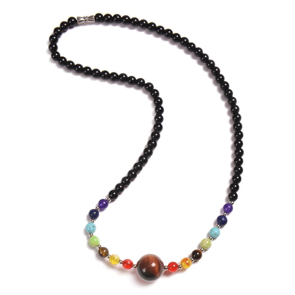 7 Chakra Necklace for Women, Healing Crystal Necklace, Genuine Stone Beaded Energy Meditation Jewelry Gifts, 20 Inches