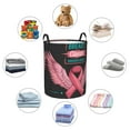 thumbnail image 4 of Fotbe Ribbon With Angel Wings Cesto de Ropa con Asas, Cesto Impermeable de Gran Capacidad, Bolsa de Lavado para Dormitorio, Cesto de Ropa con Ruedas y Asas-Medium, 4 of 6