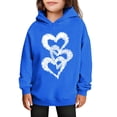 thumbnail image 1 of Sudaderas con capucha para niños y niñas, sudaderas casuales de manga larga, lindas sudaderas de gran tamaño con bolsillo de polar, chaquetas para niñas, 1 of 4