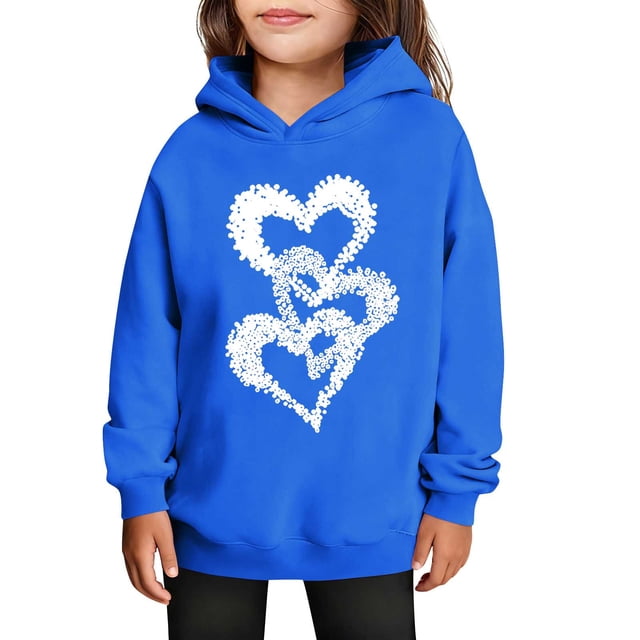 Sudaderas con capucha para niños y niñas, sudaderas casuales de manga larga, lindas sudaderas de gran tamaño con bolsillo de polar, chaquetas para niñas
