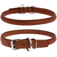 thumbnail image 4 of Rolled Leather Dog Collar for Small Pets - Durable Steel D-Ring and Metal Buckle - Bright, Comfortable Accessory, 4 of 4