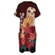 thumbnail image 5 of Vestido largo con bolsillos para mujer en elegante y hermosa ropa africana con estampado blanco y floral en la parte delantera., 5 of 7