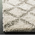 thumbnail image 2 of SAFAVIEH Hudson Franklin Geometric Diamonds Shag Area Rug, Ivory/Grey, 5' x 5' Square, 2 of 7