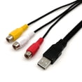 thumbnail image 3 of YIGSECU USB Male to 1P End Female Video Cord Wire Converter Cable HDTV Televisions Connection Line 1 to 3 Splitter Cord, 3 of 6
