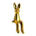 thumbnail image 4 of Escultura decorativa de conejo, estatua ligera de conejo sentado, figura creativa Oro, 4 of 9