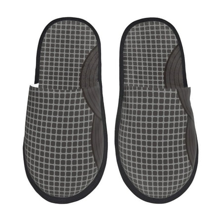 Balery Vinyl Records Slient Indoor Furry Fleece Comfort House Shoes Soft Non-Slip Home Shoes Cotton slippers House Slippers-- Large