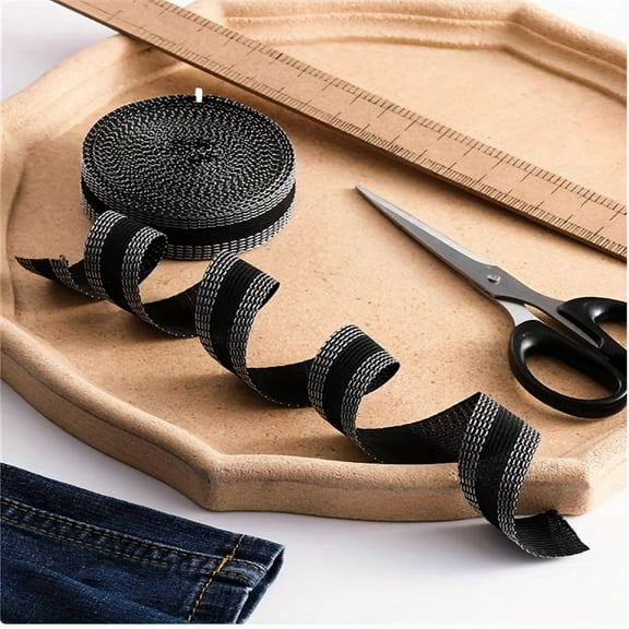 Hot!Fabric Hem Tape Iron-On, 39.37" Length | No Sewing Required for Pants, Jeans, Cuffs & Clothing Repair | Strong Washable Adhesive