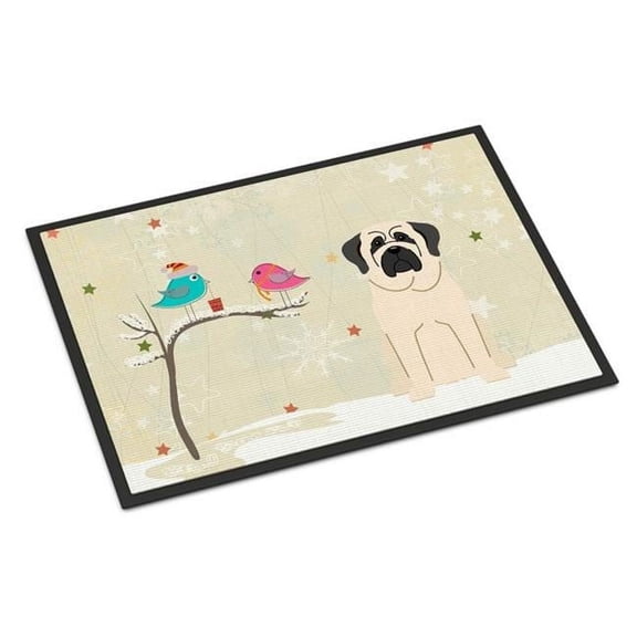 Christmas Presents between Friends Mastiff White Door Mat