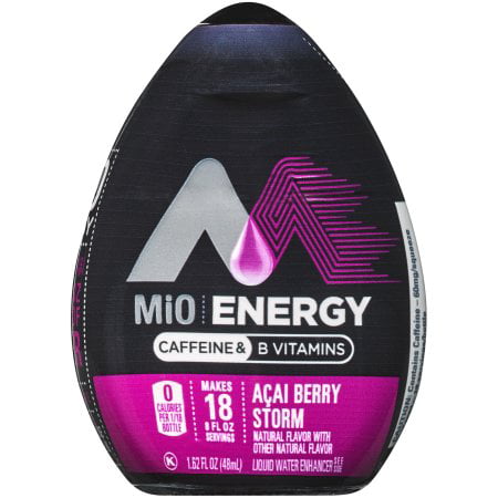 (12 Pack) MiO Energy Acai Berry Storm Liquid Water Enhancer, 1.62 fl oz (Best Acai Powder For Acai Bowl)
