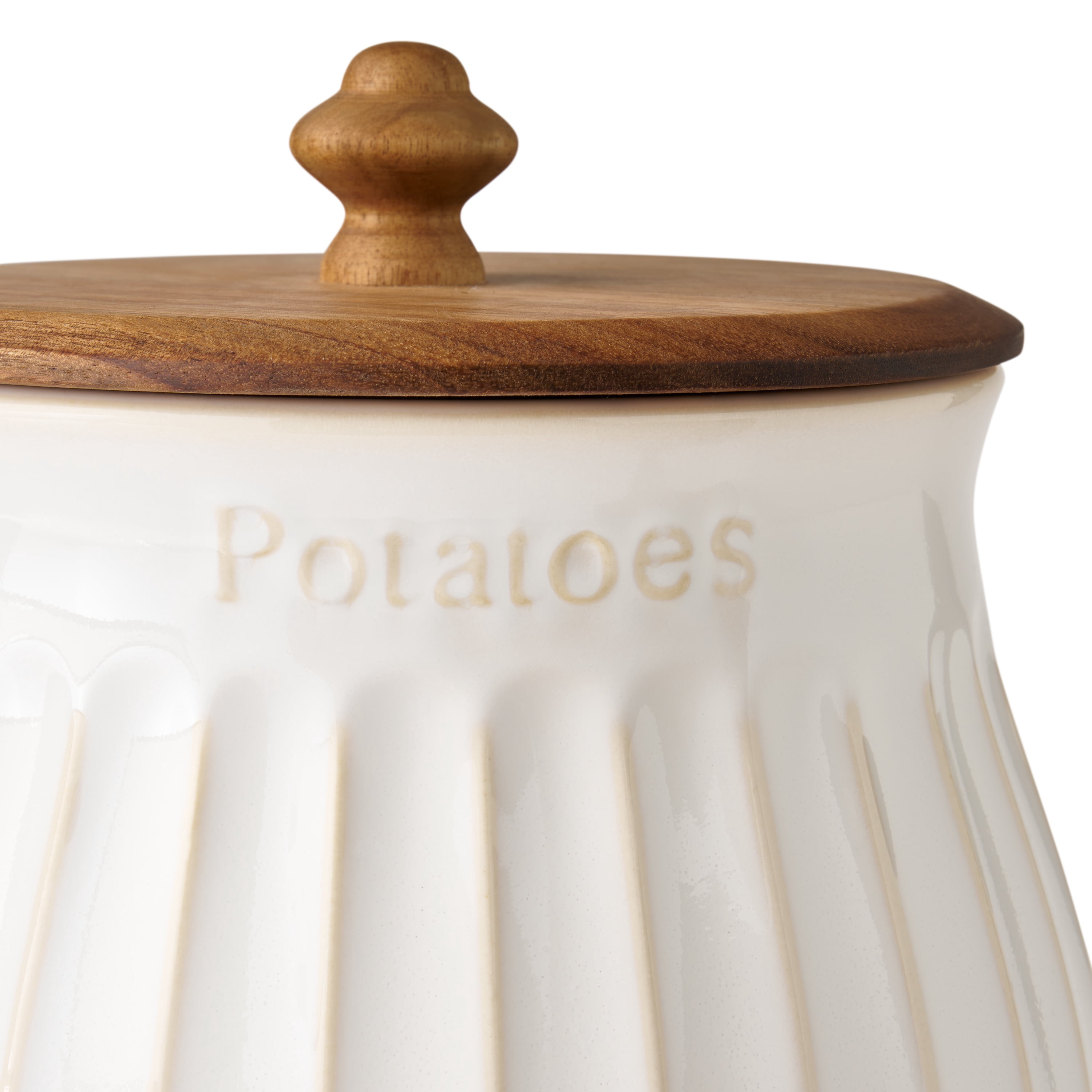 The Pioneer Woman Colette Stoneware Potato Keeper, White