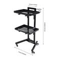 thumbnail image 5 of 2-Tier Salon Trolley, Salon Rolling Cart W/Hairdryer Holder, Trays, and Wheels, 5 of 13