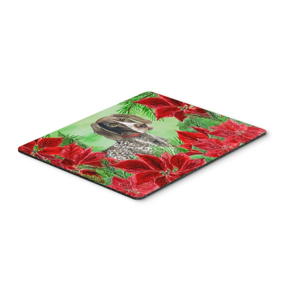 German Shorthaired Pointer Poinsettas Mouse Pad Hot Pad or Trivet