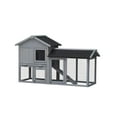 thumbnail image 5 of Chicken Coop with Large Run Space,Indoor Outdoor No Leak Plastic Tray Chicken Rabbit Hutch(Gray), 5 of 7