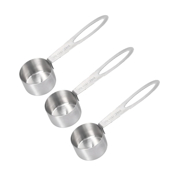 Cuchara medidora Cuchara medidora de acero inoxidable Cuchara medidora de 30 ml Cucharas apilables Cucharas medidoras Cuchara de un solo ladoCucharas medidoras Mgaxyff No