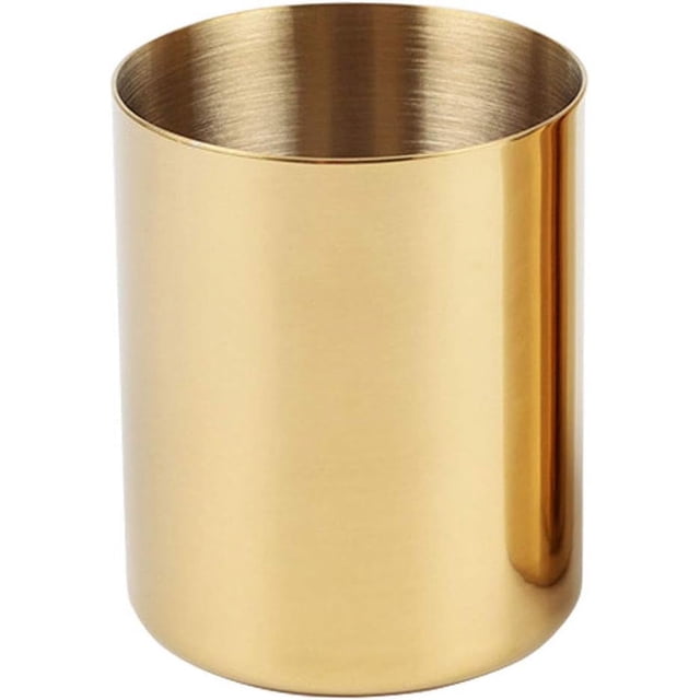 Luxury Metal Pen Holder, Versatile Use Stainless Steel Desktop Organizer, Suitable For Home Decor And Office, Space Saving With Compact Size