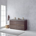 thumbnail image 2 of Huesca 60" Double Sink Bath Vanity in Dark Oak Gray Integral Sink Top No Mirror, 2 of 11