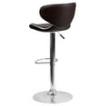 thumbnail image 5 of BizChair Cozy Mid-Back Adjustable Bar Stool, Brown Vinyl (Set of 2), 5 of 8