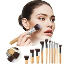 GHSOHS Portable Mini Makeup Brushes Set 11 Pcs Short Makeup Brush Foundation Powder Concealers Eyeshadows Blush Eyeshadows Lip Face Brushes