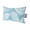 Aqua, Teal, White, variant on Chaise Lounge Headrest Pillow 1 Pack, Turquoise Palm Leaf Waterproof Chair Pillows with Insert & Adjustable Elastic Strap for Beach Pool Recliner, Summer Coastal Botanical Tropical Outdoor Pillow
