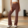 thumbnail image 5 of YHAJDS Women Wide Leg Yoga Pants Button Pocket Design Casual Fitness Long Bottoms, 5 of 8