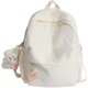 thumbnail image 1 of LHSHID Women Kawaii Pure Colour Small Backpack Purse Girl Cute Bear Pendant Pink Backpack Primary School Student School Bag (Pink), 1 of 6