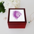 thumbnail image 4 of CafePress - Purple Dot Lion - Keepsake Box, Finished Hardwood Jewelry Box, Velvet Lined Memento Box, 4 of 5