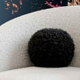 thumbnail image 5 of TOV Furniture New Zealand Black Sheepskin 16" Round Pillow, 5 of 6