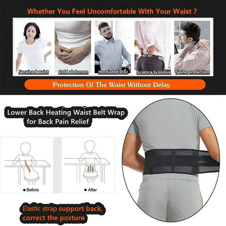 Adjustable Self-Heating Magnetic Therapy Waist Belt Lumbar Support Back  Waist Brace Faja Lumbar Men Women Waist Pain Relief