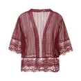 thumbnail image 2 of Aunavey Women's Lace Cardigan Open Front Half Sleeve Sheer Bolero Shrugs for Evening Dresses, 2 of 7